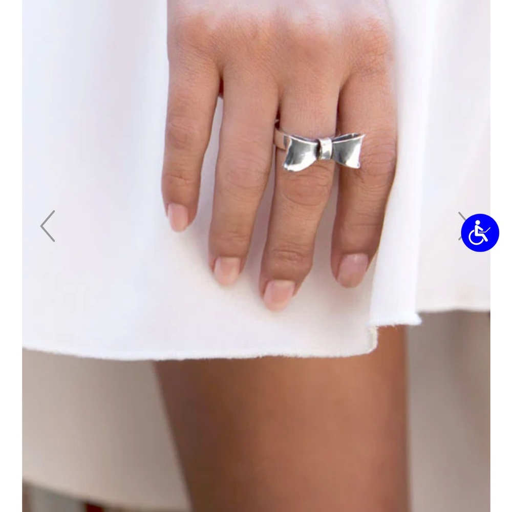 Silver Bow Ring - image 3